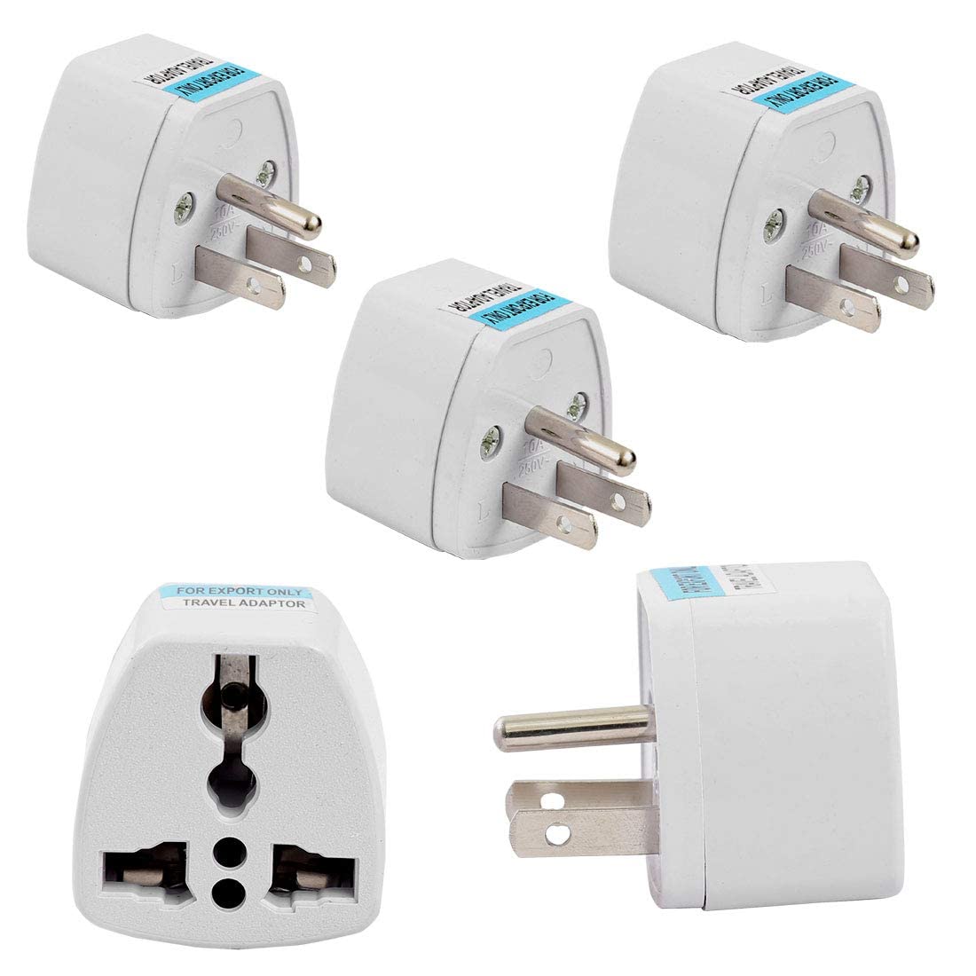 MAPPERZ Universal Travel Adapter/Plug 3-Hole Adaptor Plug Swiss Plug to Universal Socket Travel Plug Adapter - Multicolor