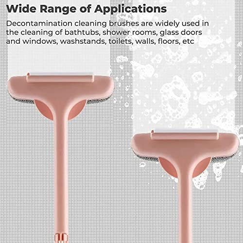 MAPPERZ Window Screen Cleaning Brush | 2 in 1 Multifunctional Screen Brushs | Window Mesh Screen Cleaner | Professional Window Squeegee Cleaning Tool Household, Small Window Brush with Handle Portable