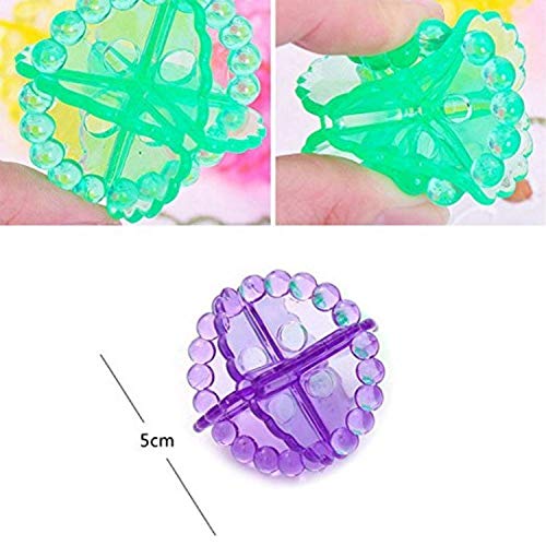 MAPPERZ Washing Machine Dryer Cleaning Soften Clothes Wash Ball/ Laundry Drying Plastic Balls Reusable Dryer Balls - Random Colors (Pack of 4)