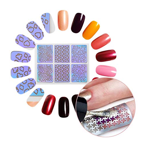 MAPPERZ Nail Art Stickers/144 Pcs Nail Art Stickers Sheets/Waterproof Nail Art Self Adhesive 3D Stickers - Multicolor