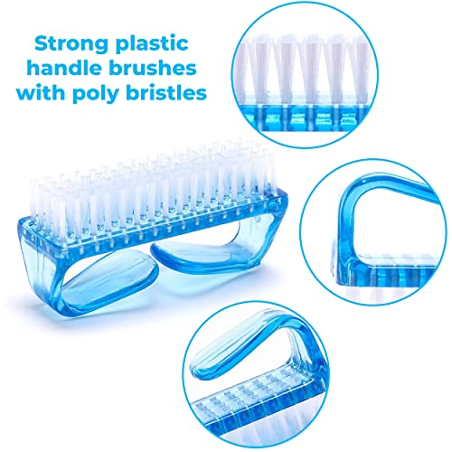 MAPPERZ Handle Grip Nail Brush Hand Finger Toe Nail Scrub Cleaning Brush Manicure Pedicure Scrubbing Cleaner Brush for Men and Women (Multicolor)