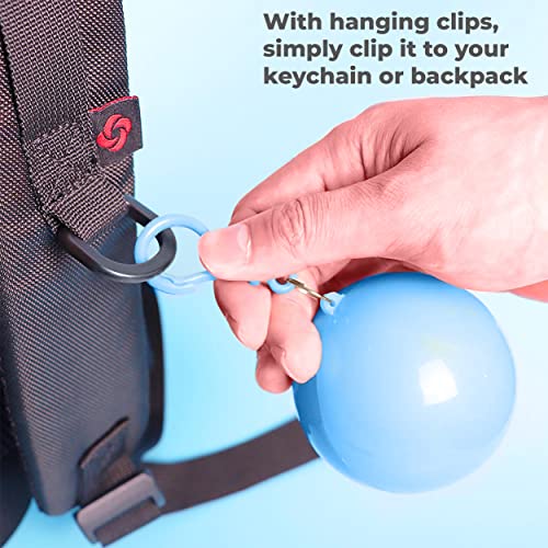 MAPPERZ Unisex Disposable Emergency Ball Raincoat Poncho with Hook, Blue, Free Size