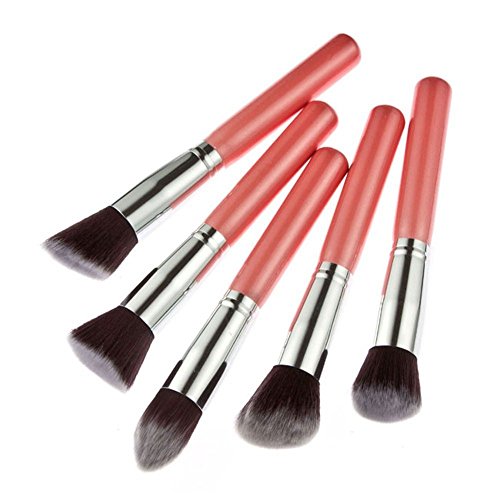 MAPPERZ Set of 10 Pcs Premium Synthetic Makeup Set Foundation Powder Blending Concealer Eye shadows Blush Soft Brush Tool Cosmetic - Black