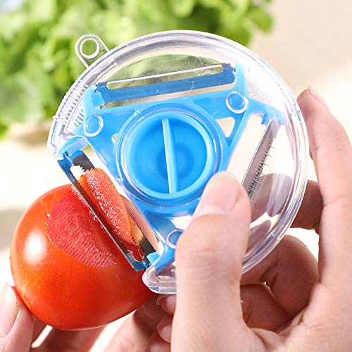 MAPPERZ Multifunctional vegetable Peeler, Contains 3 different blades, Good Grips Swivel Peeler, Fruit and Vegetable Planer, Chef Premium Vegetable Peeler for Vegetable & Fruit, Random Color,Pack Of 1