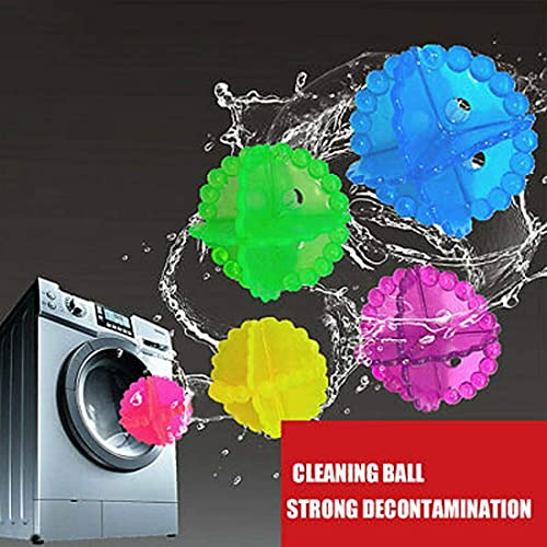 MAPPERZ Washing Machine Dryer Cleaning Soften Clothes Wash Ball/ Laundry Drying Plastic Balls Reusable Dryer Balls - Random Colors (Pack of 4)