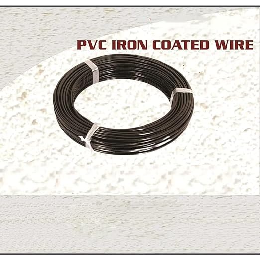 MAPPERZ PVC Coated Steel Wire Rope for Drying Clothes 10 Meter Clothesline with 2 Plastic Hooks (Pack of 1)