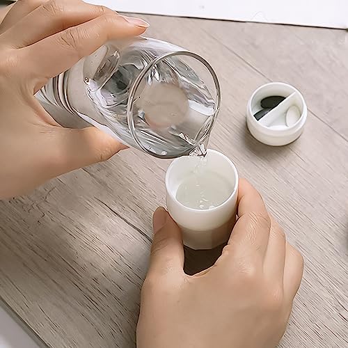 MAPPERZ Medicine Pill Crusher Container, Cutter and Grinder Splitter, Crushes Pills, Vitamins, Stainless Steel Blade, Drinking Cup, Multifunction 4 in 1 Portable Round Tablet Pulverizer, Random Color