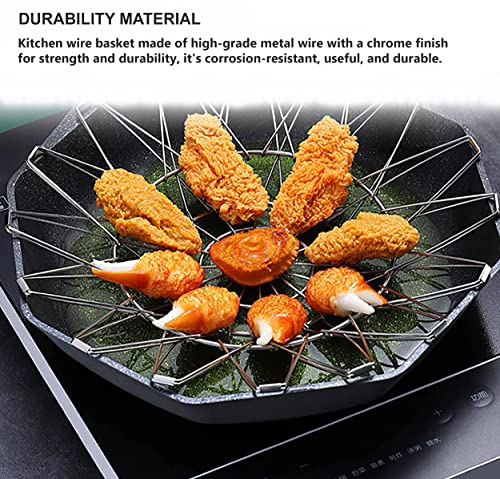 MAPPERZ Multipurpose Fruit Bowl Basket, Stainless Steel Modern Flexible Wire Folding deformable Fancy Fruit and Vegetable Fruit Plate, Kitchen and Home Storage, 8 Shapes, Pc1