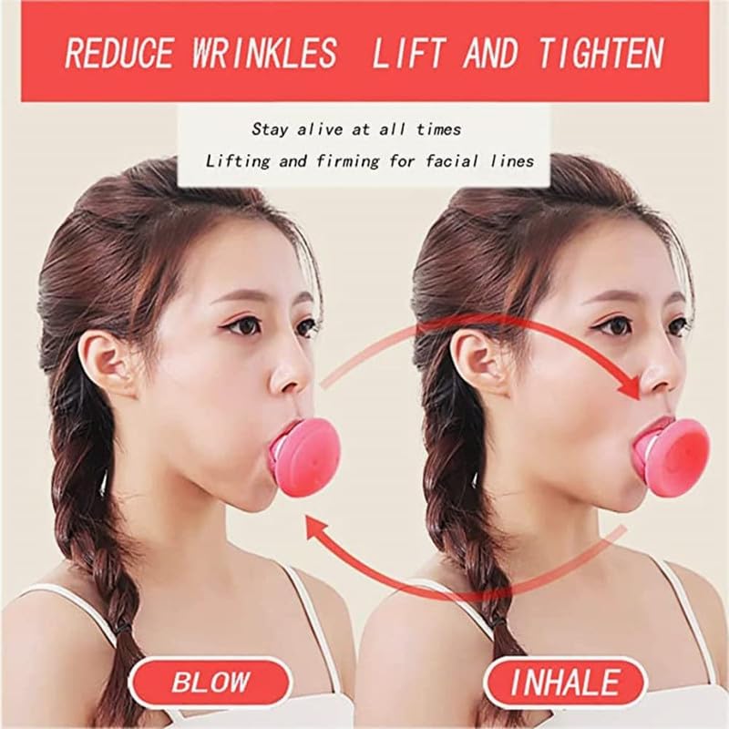 MAPPERZ Face Exerciser, Facial Yoga for Skin Tighten Firm, Jaw Exerciser, Double Chin Breathing Exercise Device Jaw Face Slimmer for Women and Men