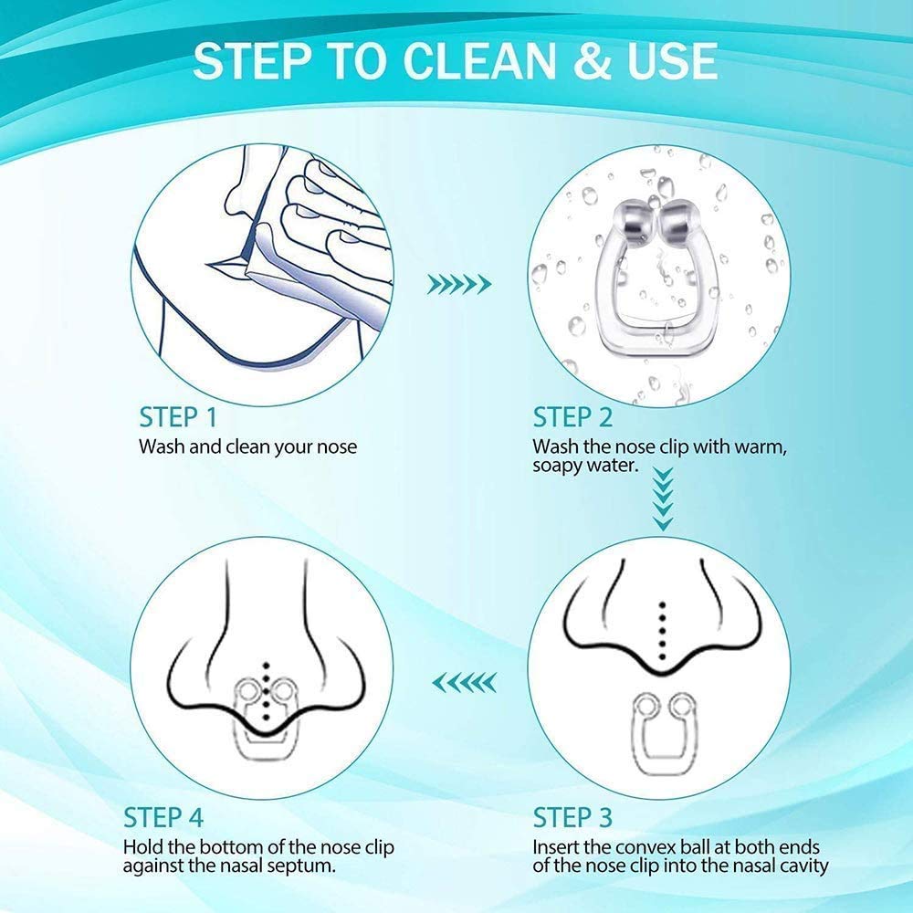 MAPPERZ Snore Free Nose Clip/Unisex Stop Snoring Anti Snore Free Sleep Silicone Magnetic Nose Clip/Anti Snoring device (Set Of 1)