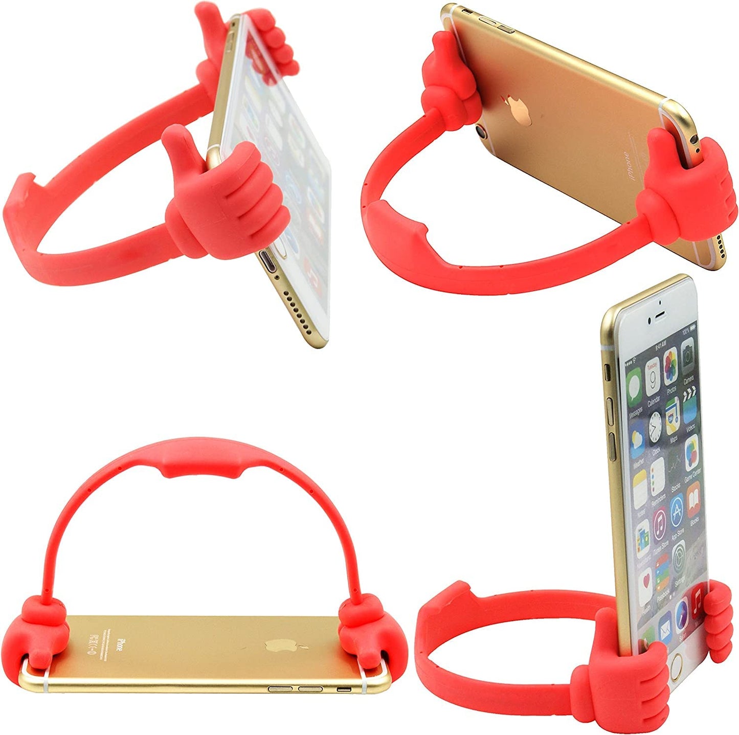 MAPPERZ Universal Mobile Holder Tabletop OK Mobile Stand, Hand Shaped Fun Mobile Cell Phone Stand Holder for Desk (Multicolour)