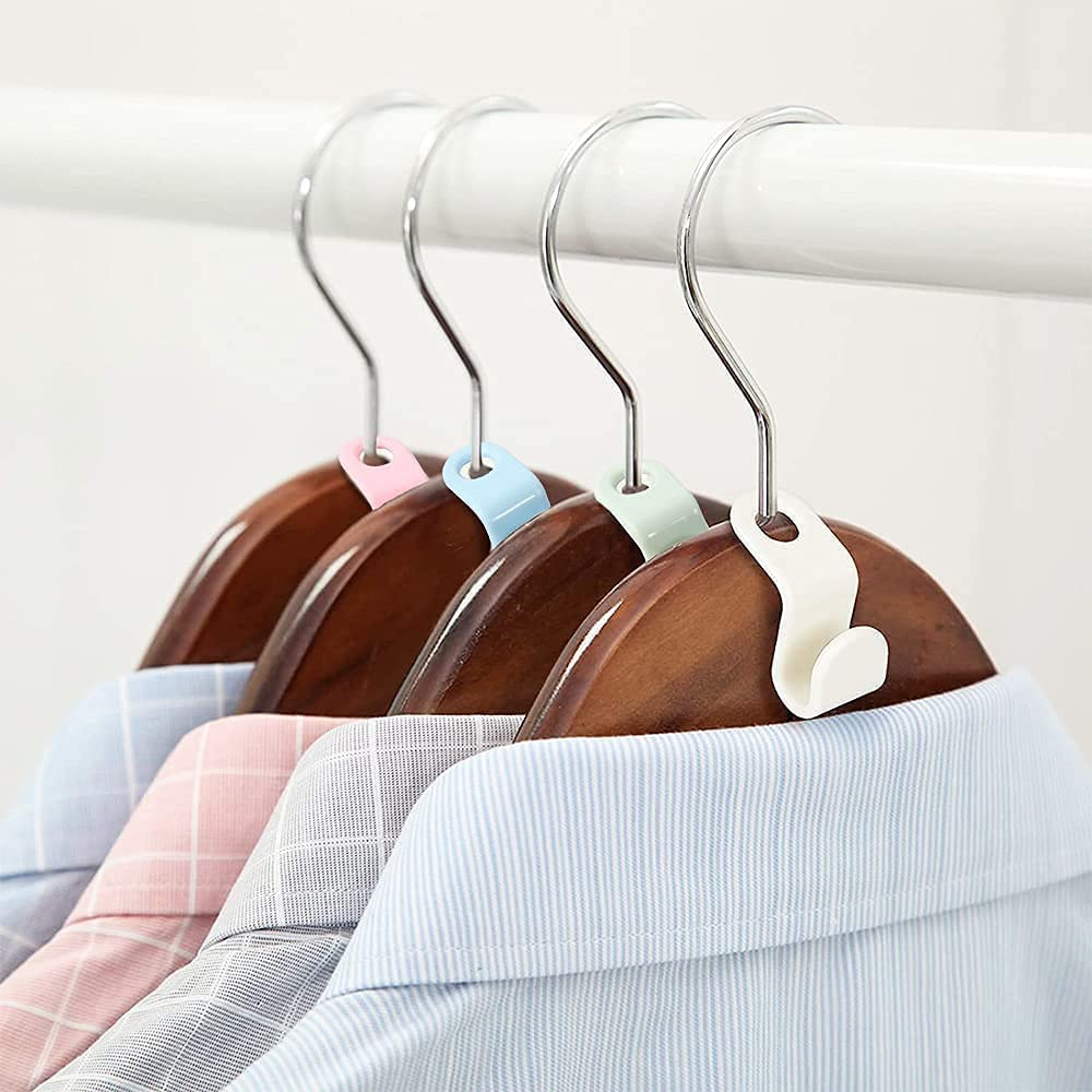 MAPPERZ Extendable Hooks Hanger for Clothes/ Connector Hooks for Hanger Heavy Duty Space Saving Cascading Connection/ Organizer Space-Saving Clip