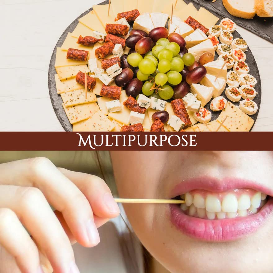 MAPPERZ Wooden Toothpicks with Dispenser Box/Double Sided 85 Pieces Non-Toxic Odorless Toothpicks