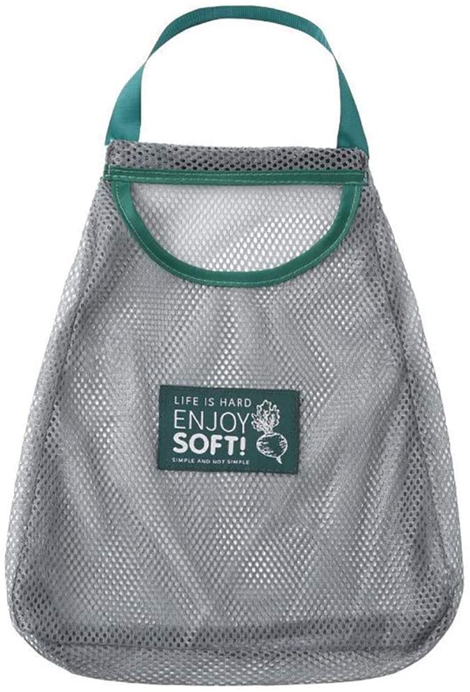 MAPPERZ Reusable Hanging Storage Vegetable Mesh Bag Washable Wall Hang