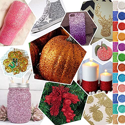 MAPPERZ 24 Pcs Nail Glitter Powder Eye Shadow Shinning Mirror Glimmer Nail Art Chrome Pigment Glitters Spangle Makeup Cosmetic - Multicolor