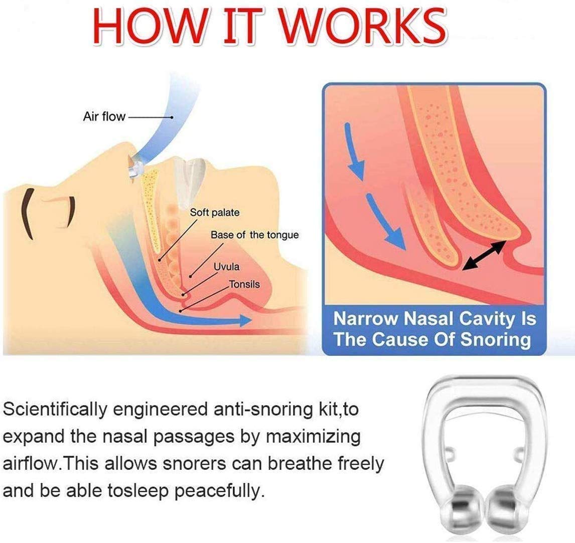 MAPPERZ Snore Free Nose Clip/Unisex Stop Snoring Anti Snore Free Sleep Silicone Magnetic Nose Clip/Anti Snoring device (Set Of 1)