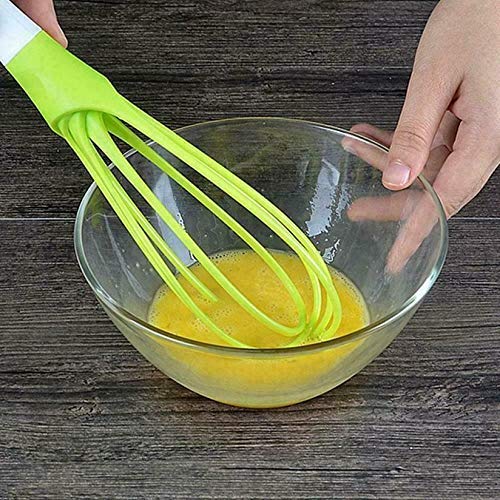 MAPPERZ Magic Foldable Plastic Whisk Beater Hand Blender Mixer Froth Whisker Latte Maker for Milk Coffee Egg Beater Juicer/ Whisk 2-in-1 Rotating Silicone Whisk