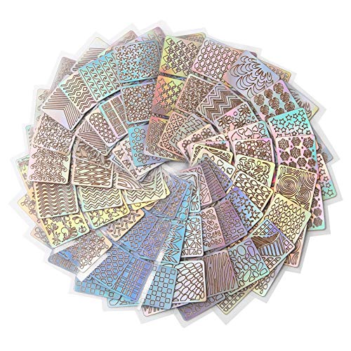 MAPPERZ Nail Art Stickers/144 Pcs Nail Art Stickers Sheets/Waterproof Nail Art Self Adhesive 3D Stickers - Multicolor