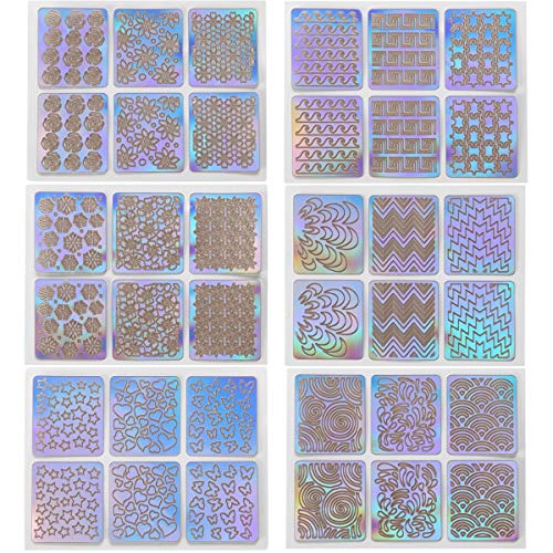 MAPPERZ Nail Art Stickers/144 Pcs Nail Art Stickers Sheets/Waterproof Nail Art Self Adhesive 3D Stickers - Multicolor