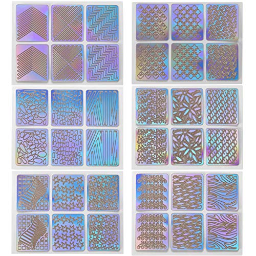 MAPPERZ Nail Art Stickers/144 Pcs Nail Art Stickers Sheets/Waterproof Nail Art Self Adhesive 3D Stickers - Multicolor