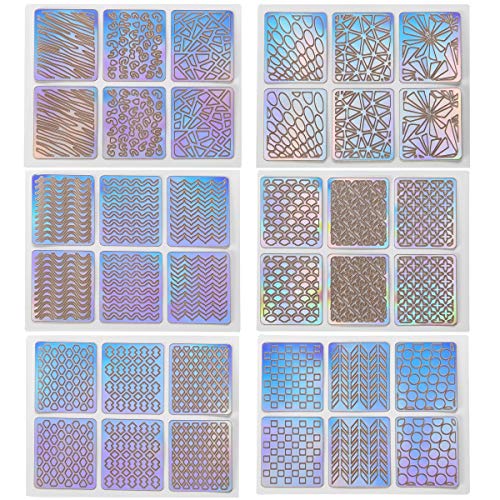 MAPPERZ Nail Art Stickers/144 Pcs Nail Art Stickers Sheets/Waterproof Nail Art Self Adhesive 3D Stickers - Multicolor