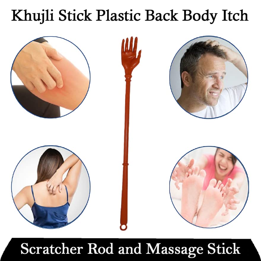 MAPPERZ Khujli Stick Plastic/ Back Body Itch Scratcher Rod/ Massage Stick Portable/ Extendable Telescopic Back Scratcher Hand Massage Tool