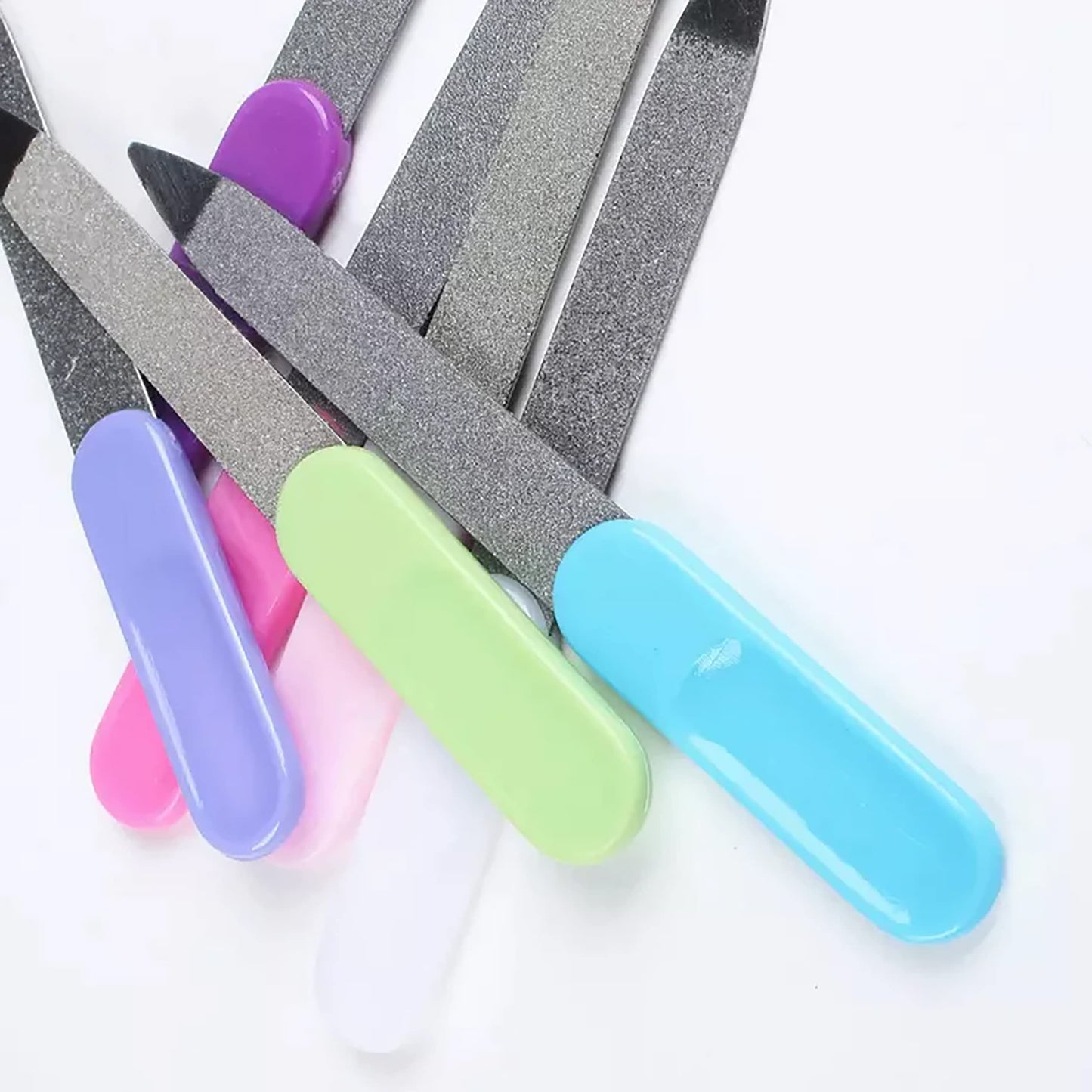 MAPPERZ Nail Filer Stainless Steel Nail Filer for Women Filer for Nails Great for Home Salon with Anti-Slip Handle