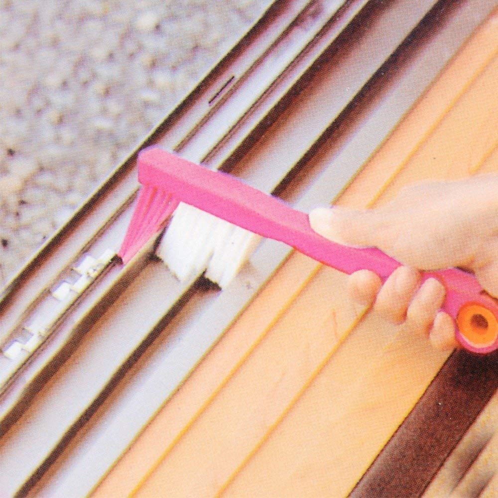 MAPPERZ Window Frame Cleaning Dust 3 Stepped Sash Brush with Mini Brush - Multicolor