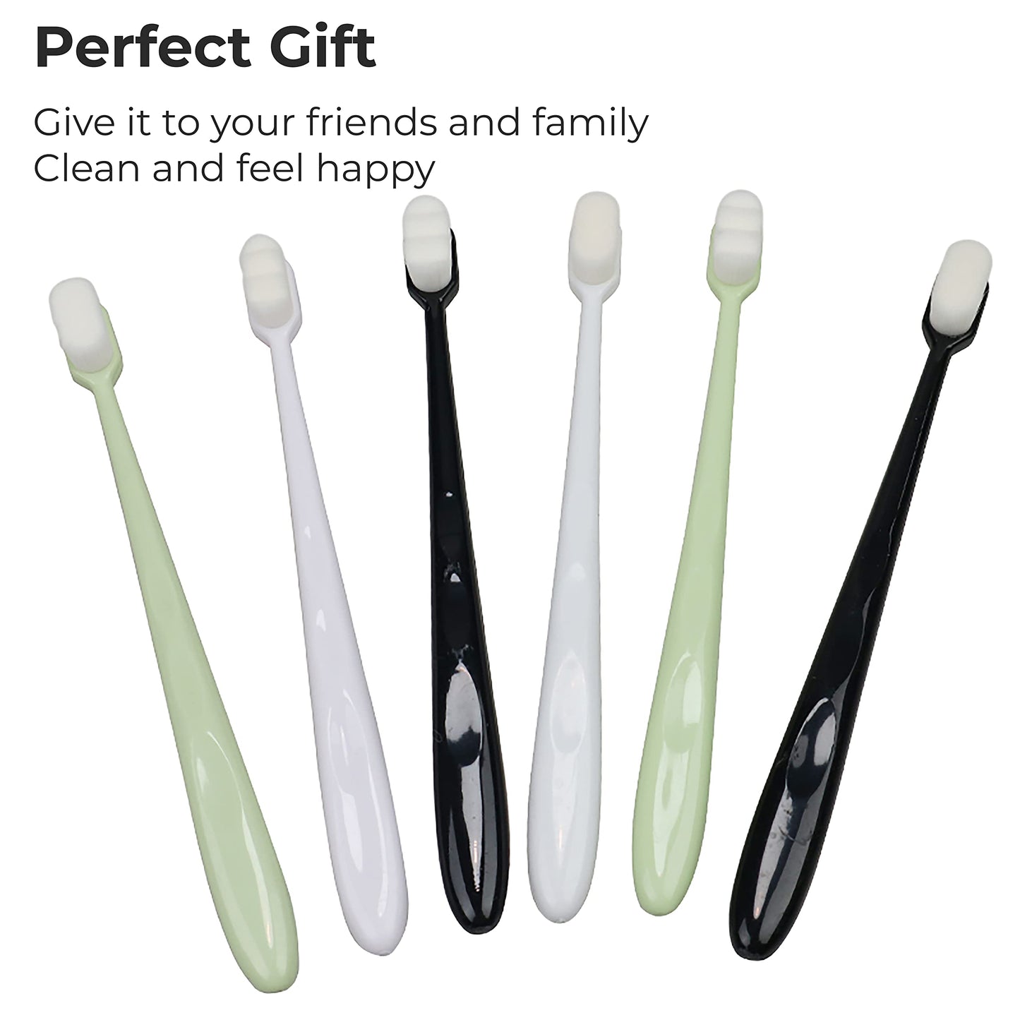 MAPPERZ Extra Soft Toothbrush For Sensitive Gums, Nano Ultra Soft Toothbrush for Extra Protection Gum Care for Kids & Adults Random Color