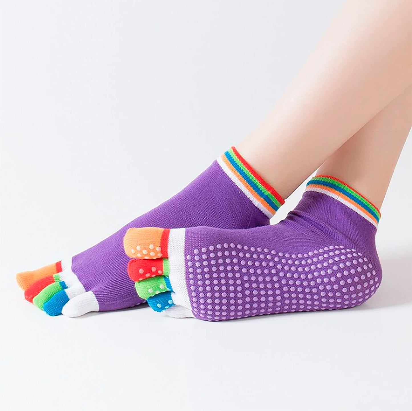 MAPPERZ Non Slip Yoga Socks, Anti-Skid Grip Pilates, Barre, Random Color