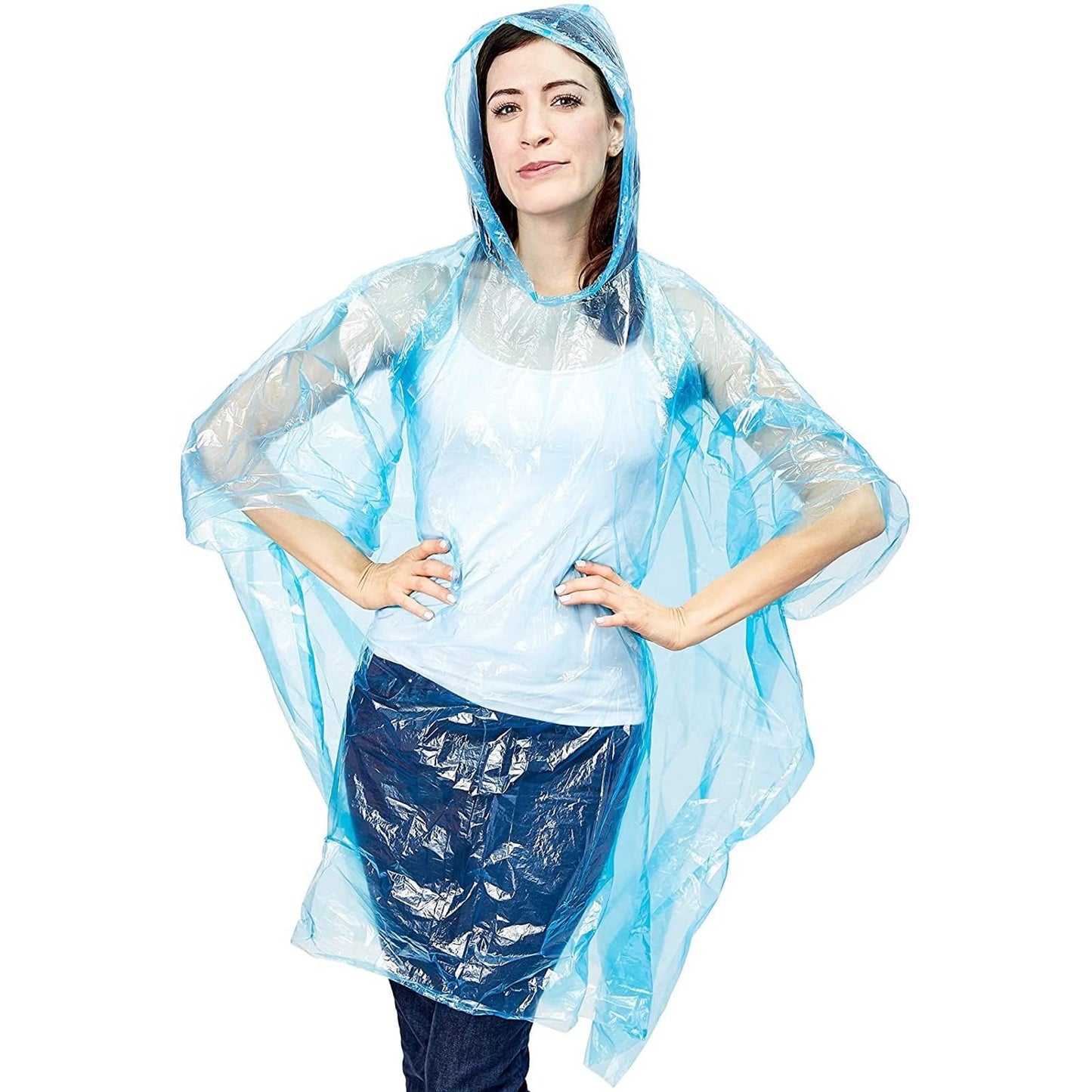 MAPPERZ Rain Card, Unisex Pocket Rain Coat Single Layer Disposable Rain Card for Adult Men Women, Easy to Carry & Use and Reusable, Thin Raincoat Poncho, Waterproof Emergency Use, Free Size, 8Pc