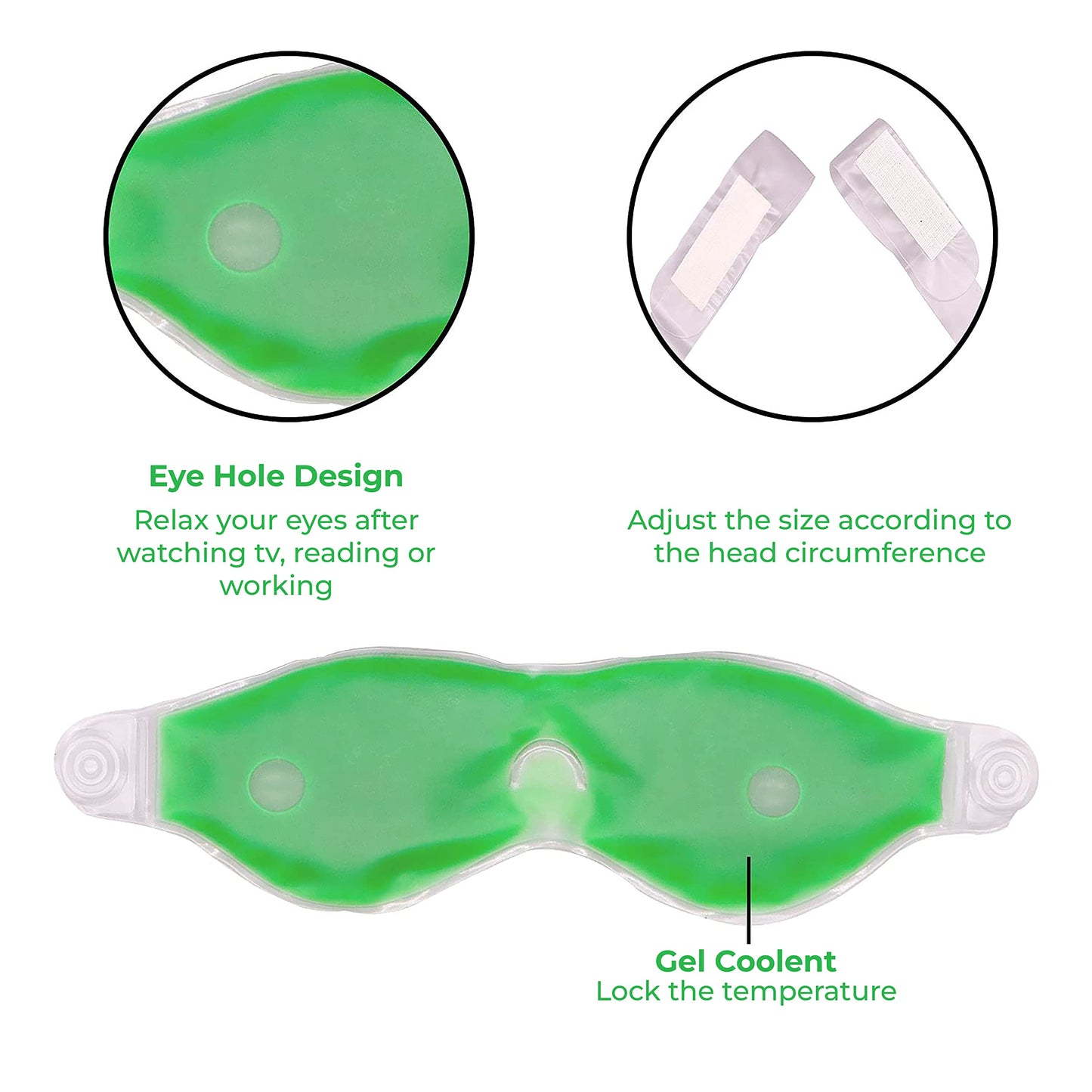 MAPPERZ Aloe Vera Cool Gel Eye Mask Summer Ice Cooling Sleeping Mask for Eye Patches