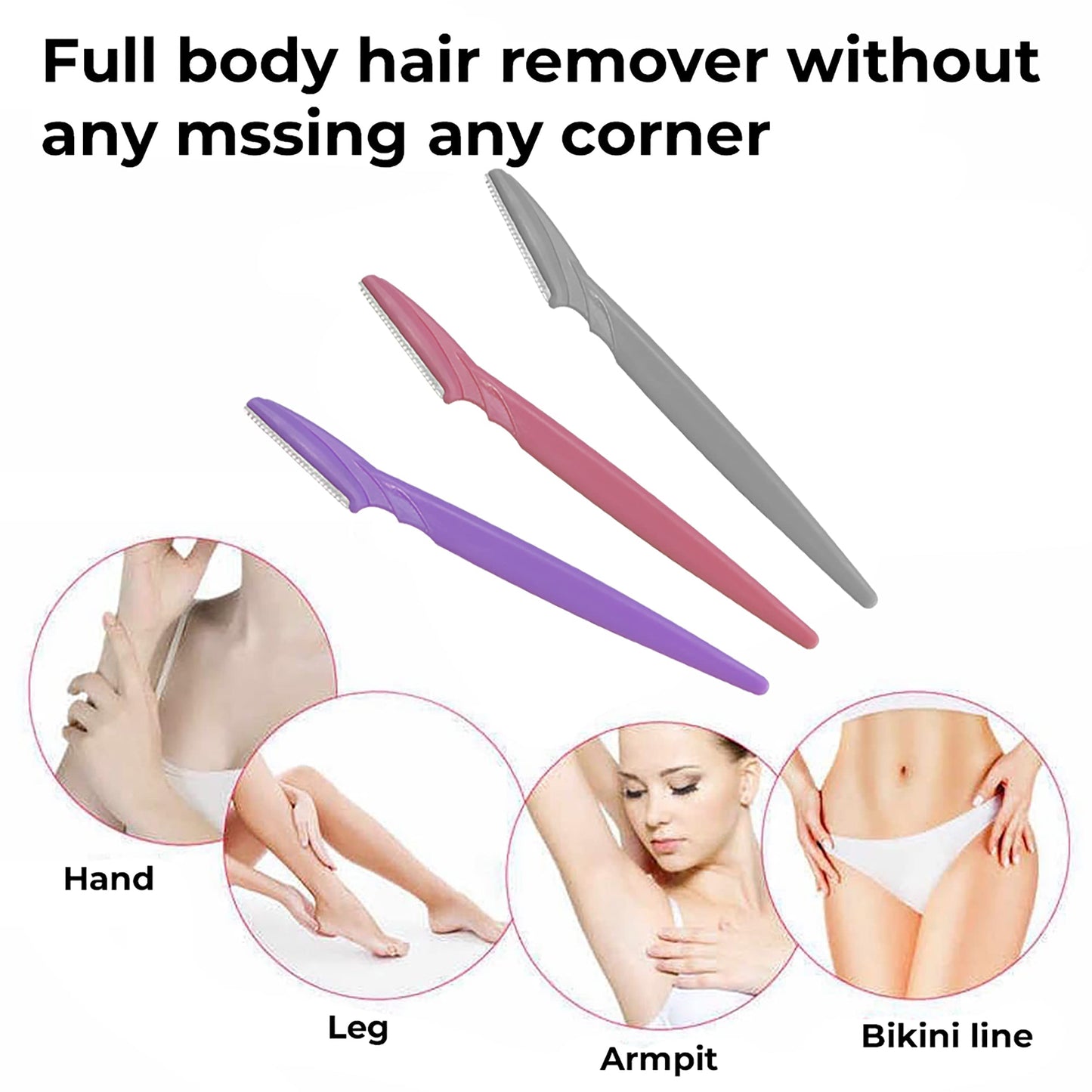MAPPERZ Bikini Razor for Women | Trimming and Hair Removal Body Razor | Razor for Sensitive Area | Reusable Razor | Irritation Free Shave | Protective Sleeve | Painless Hair Removal