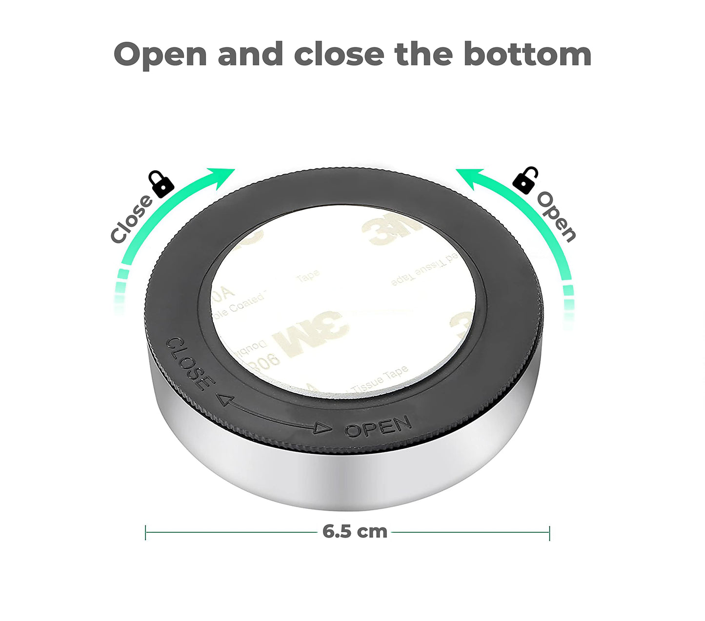 MAPPERZ Plastic Led Battery-Powered Wireless Night Light Stick Tap Touch Lamp Stick On Push Light For Closets Cabinets Counters Or Utility Rooms Cordless Touch Light Batteris Not Included (Pack of 1)