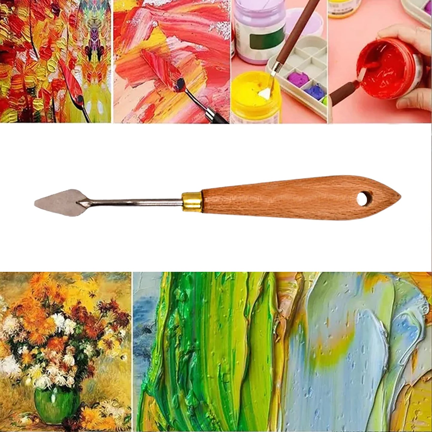 MAPPERZ Stainless Steel Artists Palette Knife Spatula Palette Knife Painting Mixing Scraper Thin and Flexible Art Tools for Oil Painting Acrylic Mixing