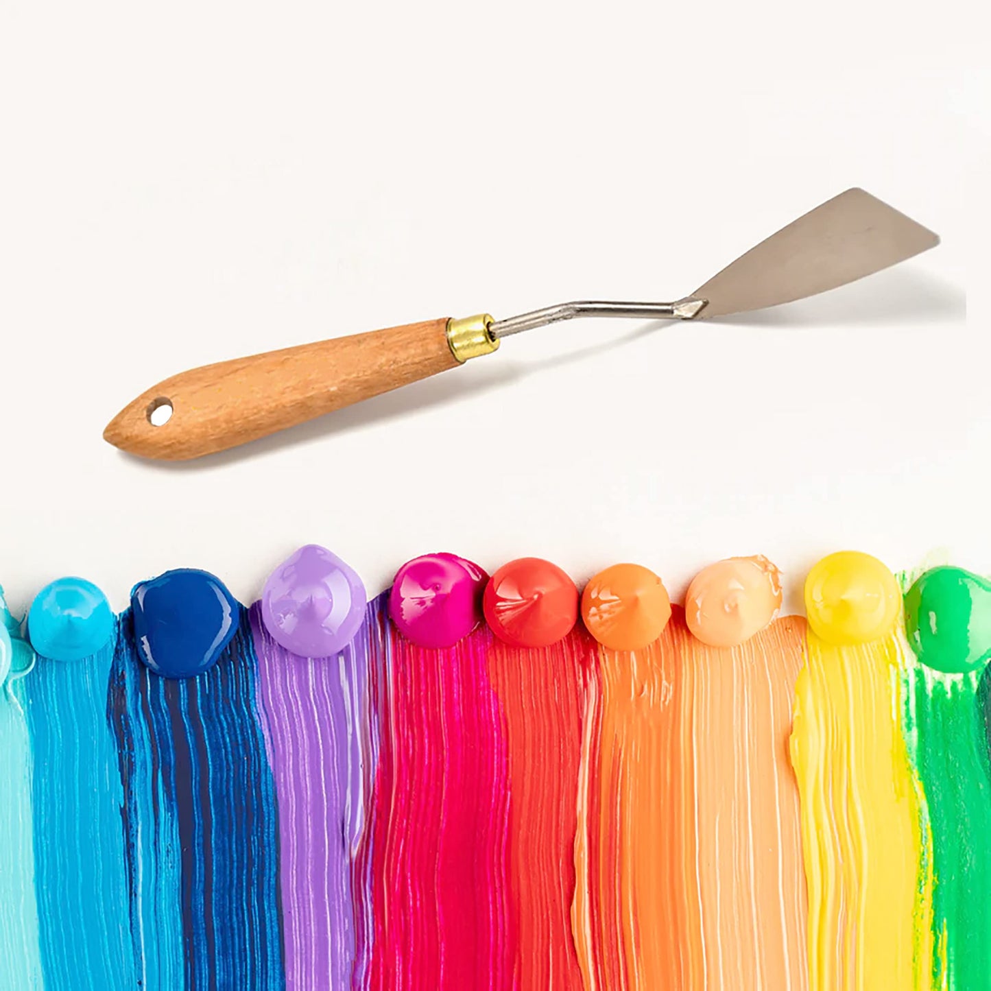 MAPPERZ Stainless Steel Artists Palette Knife Spatula Palette Knife Painting Mixing Scraper Thin and Flexible Art Tools for Oil Painting Acrylic Mixing