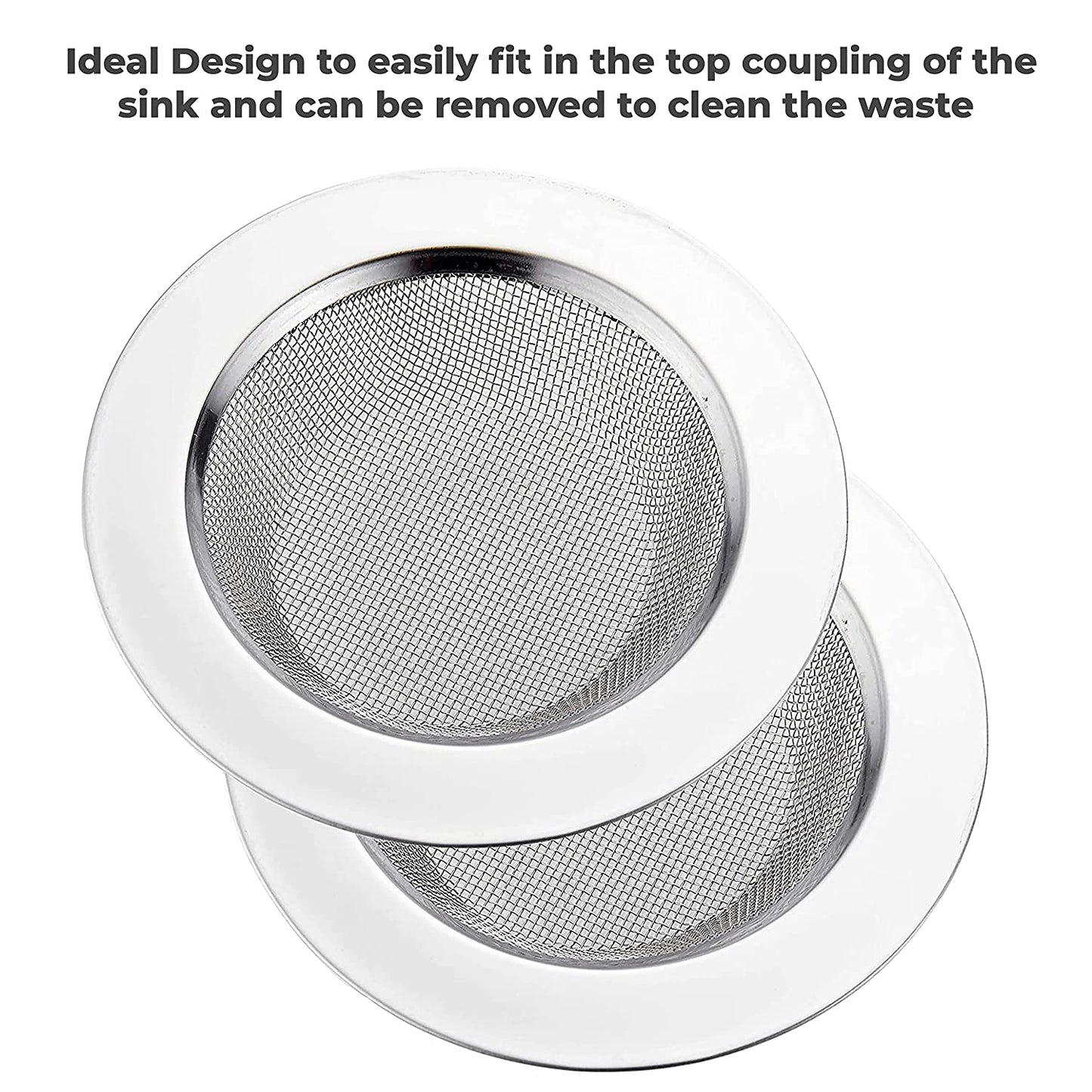 MAPPERZ Non Stick Stainless Steel Sink Strainer Kitchen Drain Basin Basket Filter Stopper Drainer Jali (1)