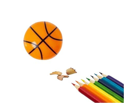 MAPPERZ Fun Watermelon and Basketball Shaped Pencil Sharpeners – Add Playful Flair to Your Stationery with These Cute, Functional Accessories Perfect for Home, School