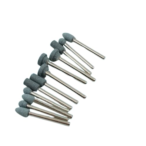 MAPPERZ Shank Abrasive Mounted Stone Grinding Wheel Head Ceramic Grinding Burr Wheel Rotary Tools Set for Polishing Shapes, Electrical Grinding Connecting Rod (12 Pcs Set) 6cm Each