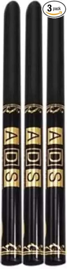 MAPPERZ Pencil Eyeliner/Waterproof Black Eyeliner Pencil 3 Water Proof Perfect Eyeliner Combo - Black