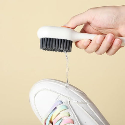 MAPPERZ Shoe Cleaning Brush with Liquid Soap Dispenser, Multifunctional Cleaning Brush, Soft Bristle Long Handle Shoe Scrubbing Reusable Washing Shoe Brush (Pack of 1)