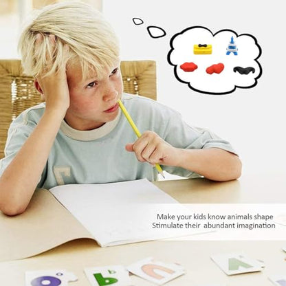 MAPPERZ 3D Eraser Fancy and Stylish Unique Design Pencil Rubber for Kids Fun, Entertainment, Knowledge, Children School Student Office Gifts (Multi Colour and Multi Design Rubber) Pack of 1