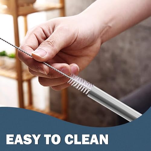 MAPPERZ Colourful Silicone Straws Cleaning Brush, Reusable Bendy Straws, Silicone Straws for Kids - Safe, Kid Friendly, and Easy to Clean