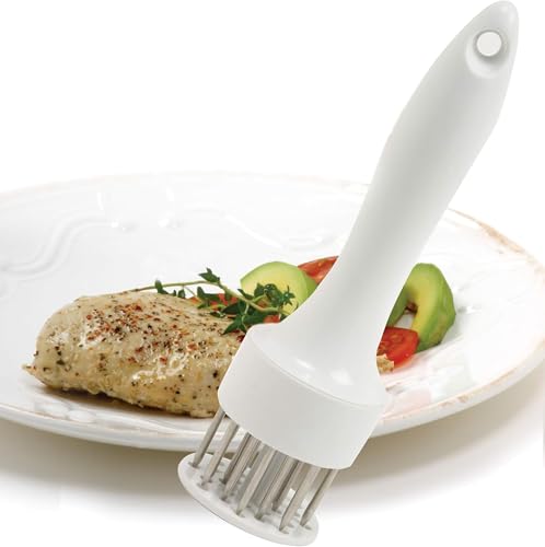 MAPPERZ Meat Tenderizer, Stainless Steel Needle Meat Mallet Tool Suitable for Tenderizing Chicken, Beef, Meat and Pork, Profession Kitchen Tool with Long Handle and Hanging Hole (Pack of 1)