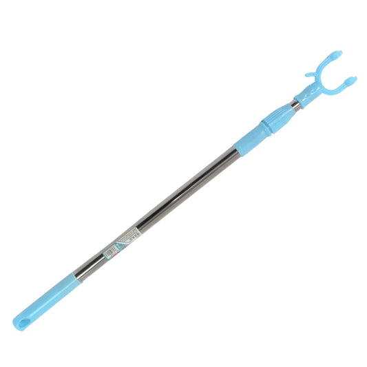 MAPPERZ Telescopic Clothes Hanging Rod, Pole Hook Hanger, Stainless Steel Stitching Clothes, 1Mtr. Extendable Pole Reach Hook Drying Hook Stick Dress Garment Rack Clothes Drying Stick (Pack of 1)