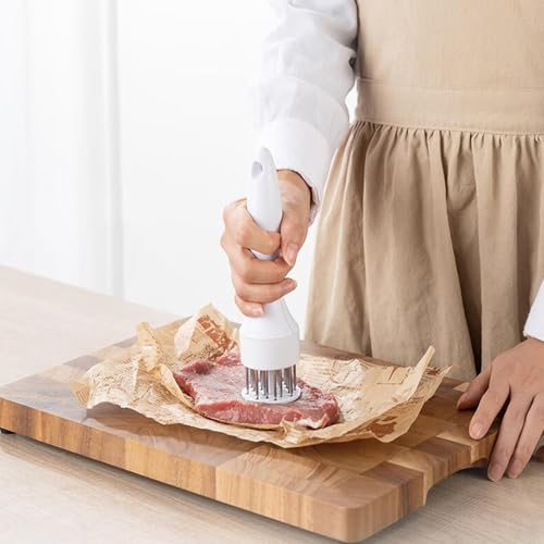 MAPPERZ Meat Tenderizer, Stainless Steel Needle Meat Mallet Tool Suitable for Tenderizing Chicken, Beef, Meat and Pork, Profession Kitchen Tool with Long Handle and Hanging Hole (Pack of 1)