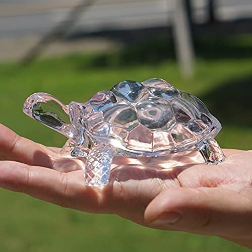 MAPPERZ Crystal Glass Turtle-Tortoise: Elegant Feng Shui and Vastu Decor for Prosperity, Protection, and Positive Energy in Your Home or Office Decorative (Pack of 1)