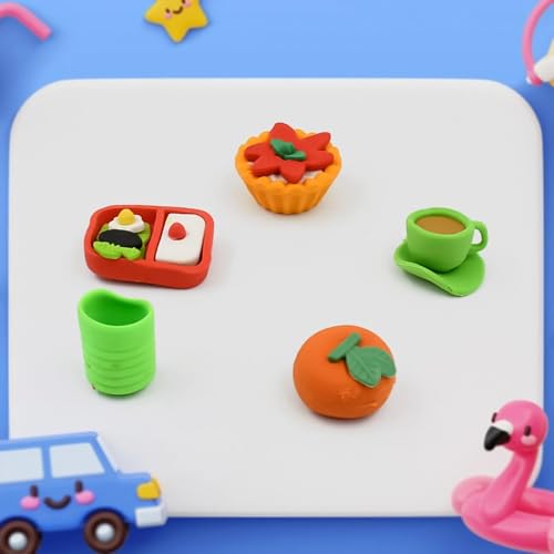 MAPPERZ 3D Mix Fancy and Stylish Unique Colorful Design Pencil Eraser Rubber for Kids Children School Student Office Gifts (Multicolour and Multi Design) Rubber Set of 1
