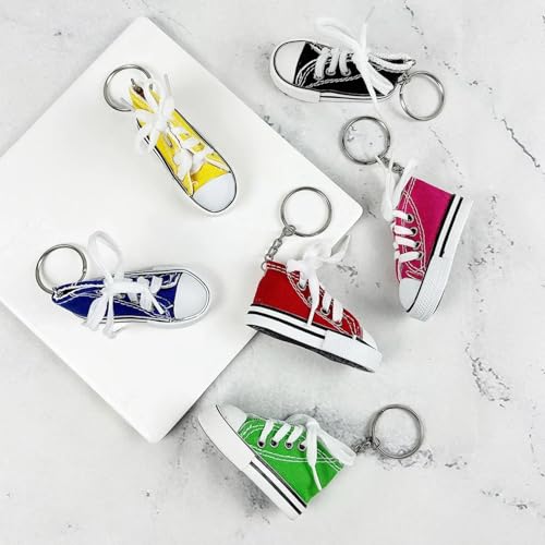 MAPPERZ Shoes Shape Shoe Keyring and Hanging Keychain Simple Holder Clip for Car, Bike, Bag, Office, Home Keys Random Colour