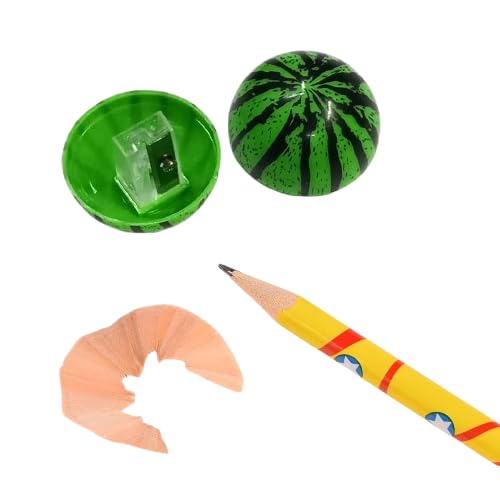 MAPPERZ Fun Watermelon and Basketball Shaped Pencil Sharpeners – Add Playful Flair to Your Stationery with These Cute, Functional Accessories Perfect for Home, School